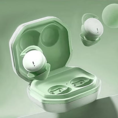Sleep Earphones Bluetooth Sports Headphone, Wireless Music Sleeping Headphones Noise-Canceling Earbuds Mini Earphones Bluetooth 5.3 Hidden Headphones for Side Sleepers/Work,Light Green