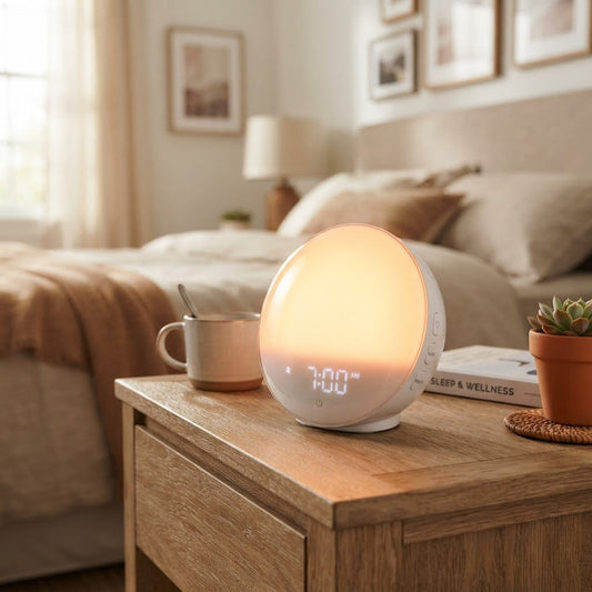 Daybreak Sunrise Alarm Clock — Wake Up Light with Sunset Fade, 30 White Noise Sounds, Dual Alarm
