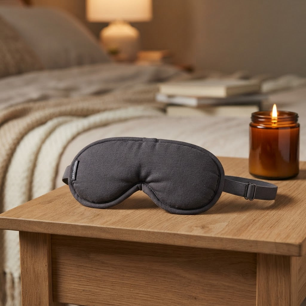 DeepPress Weighted Sleep Mask — Micro-Bead Comfort, 100% Blackout, Deep Relaxation
