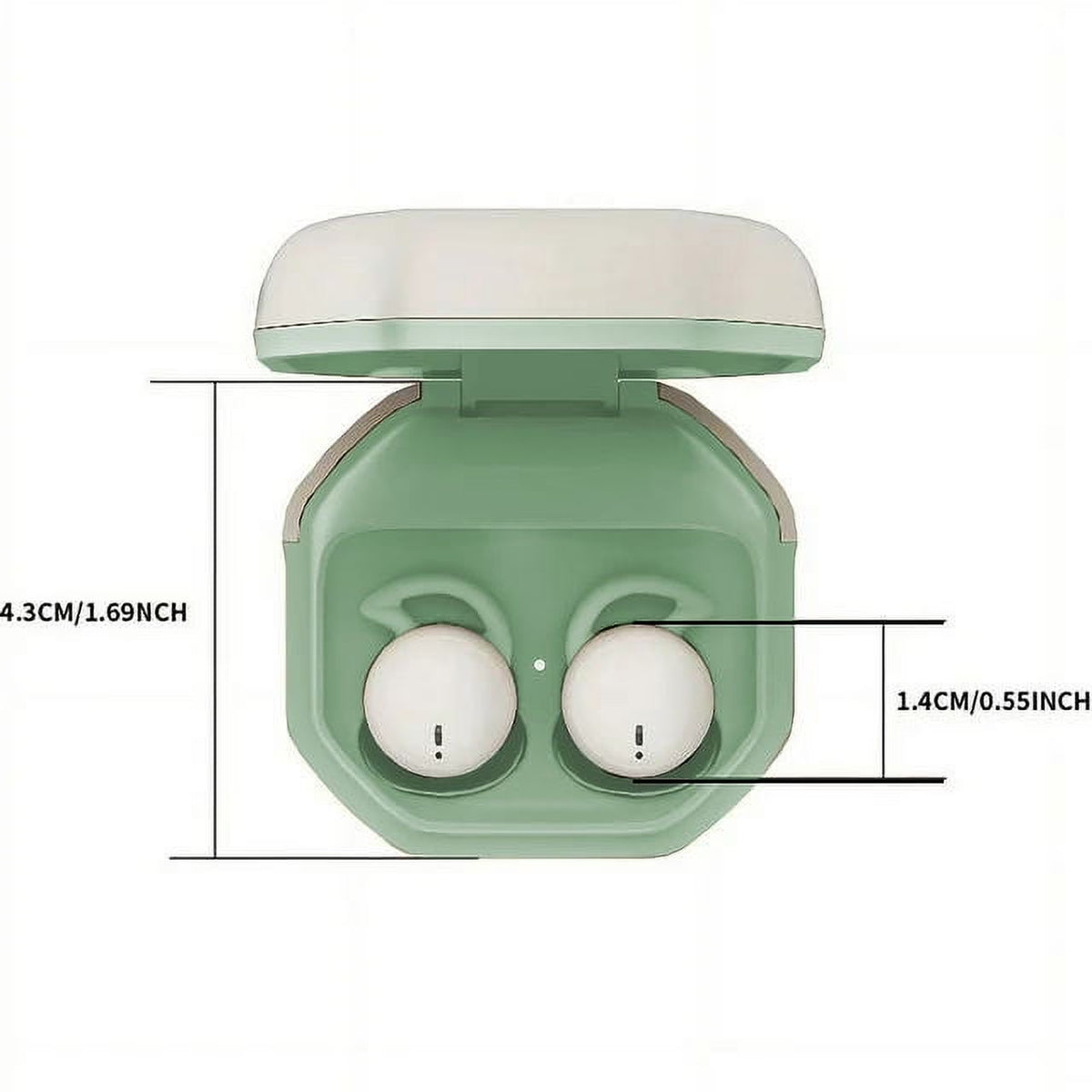 Sleep Earphones Bluetooth Sports Headphone, Wireless Music Sleeping Headphones Noise-Canceling Earbuds Mini Earphones Bluetooth 5.3 Hidden Headphones for Side Sleepers/Work,Light Green